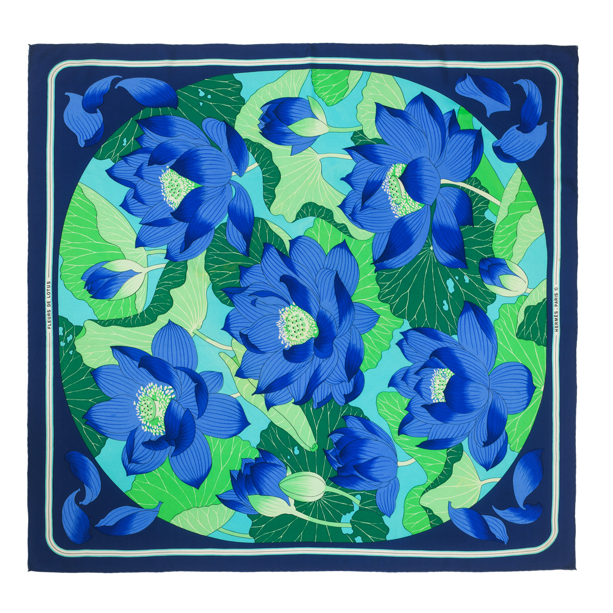Hermès Fleurs de Lotus Silk Scarf, WF Adlmüller – Barry's Jewellers
