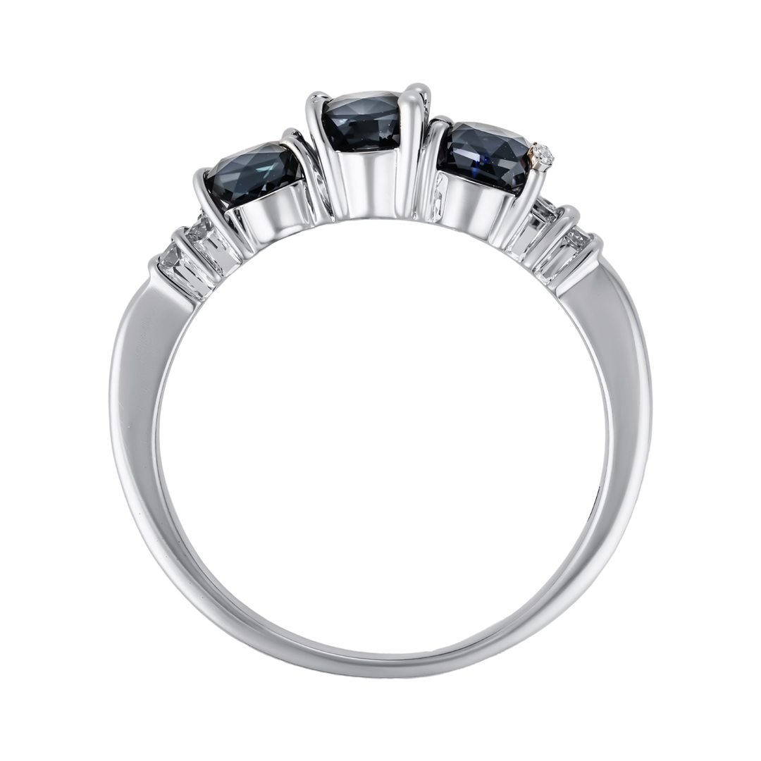 10KT WG ESTATE SAPPHIRE DIAMOND RING