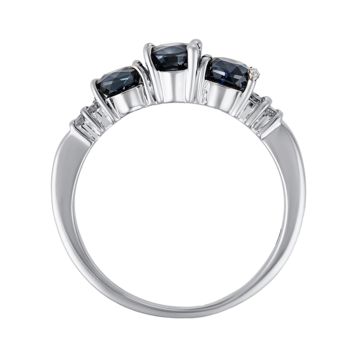 10KT WG ESTATE SAPPHIRE DIAMOND RING