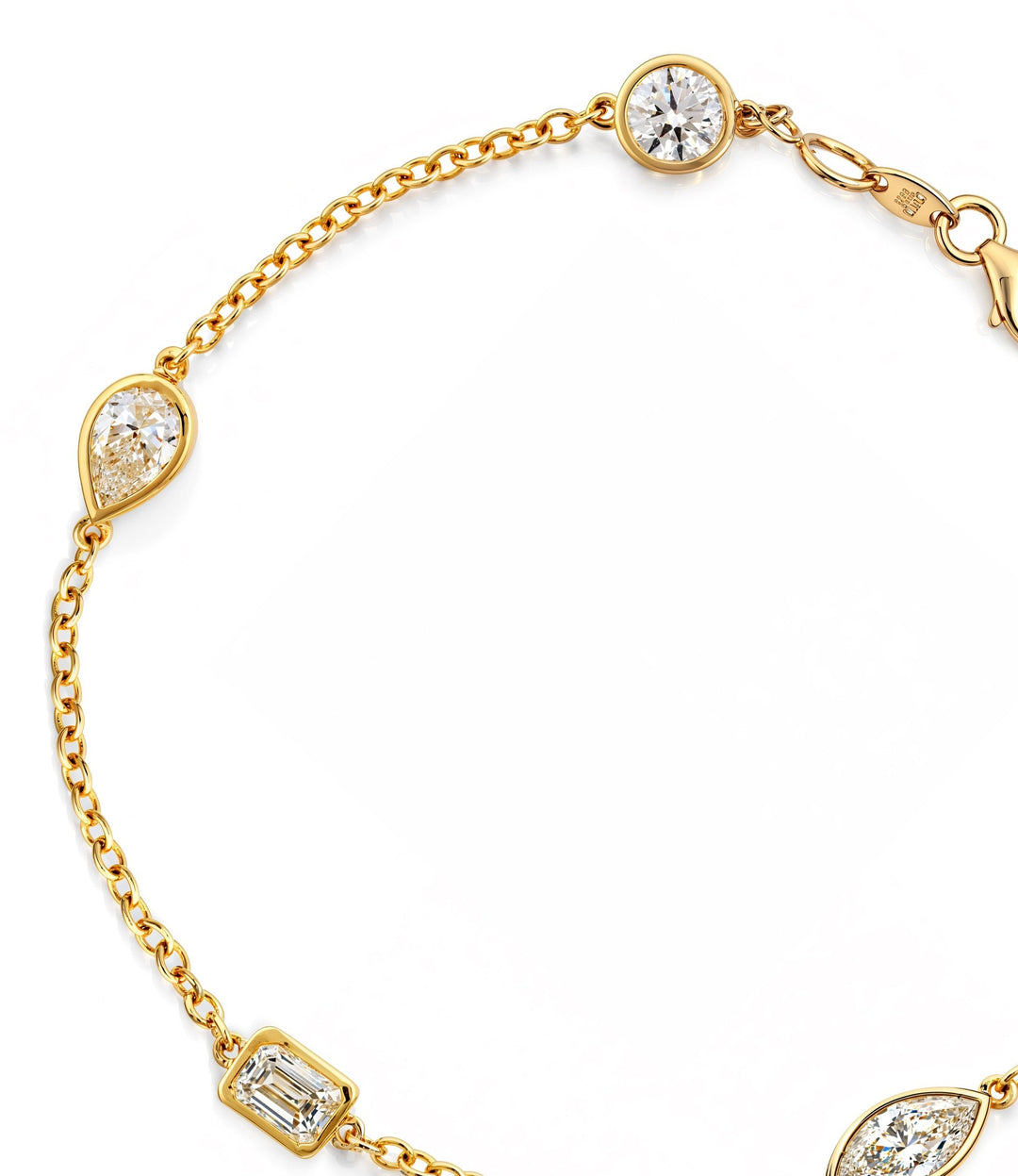 10kt Lab Grown Multi Stone Diamond Bracelet