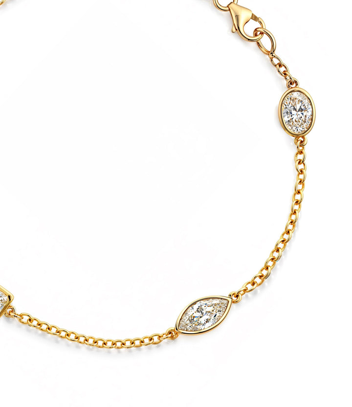 10kt Lab Grown Multi Stone Diamond Bracelet