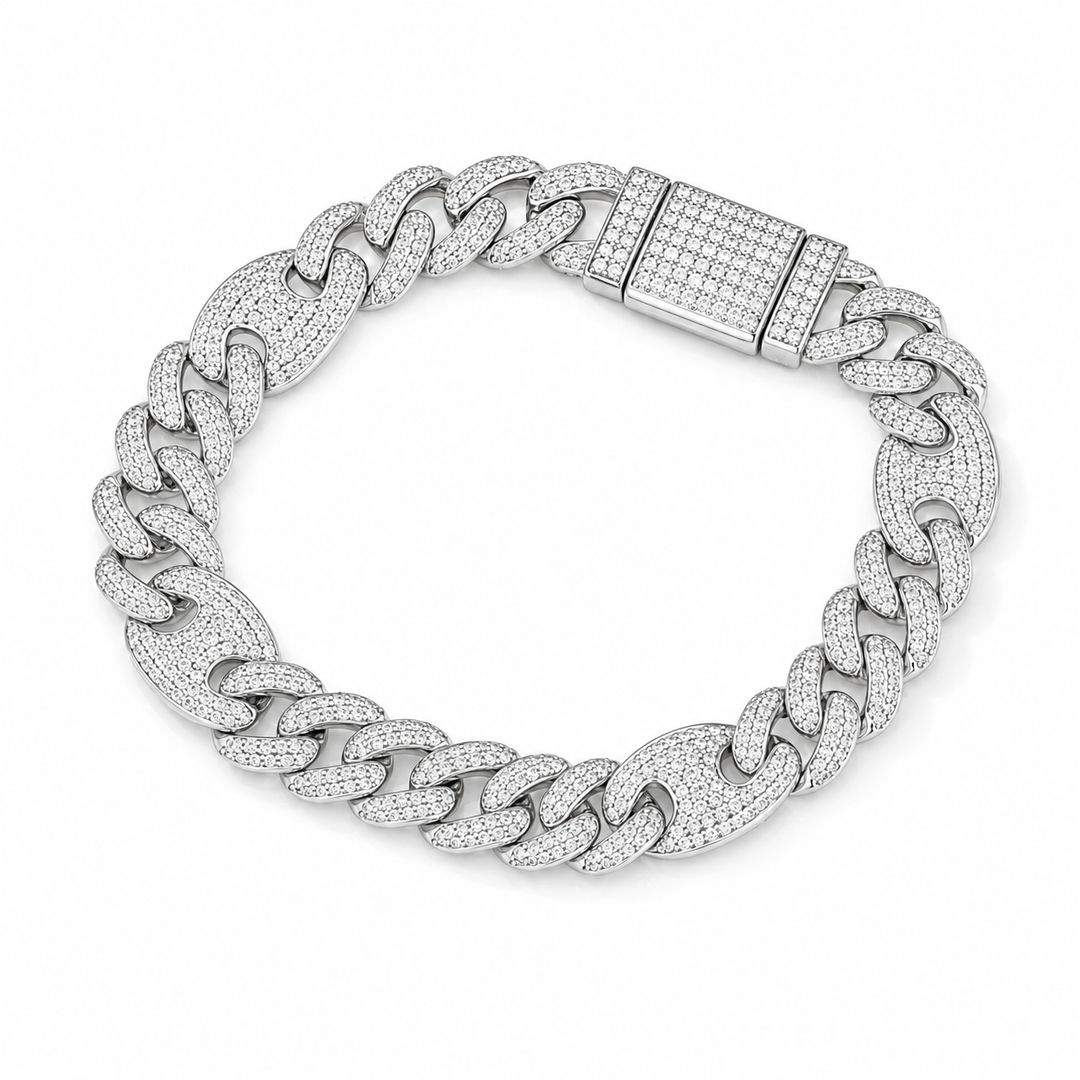 10kt White Gold Diamond Bracelet