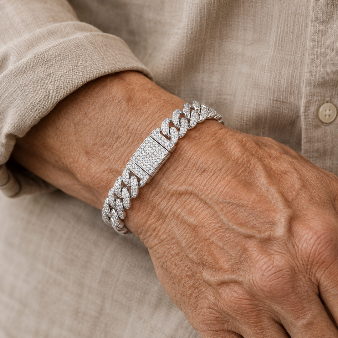 10kt White Gold Diamond Bracelet