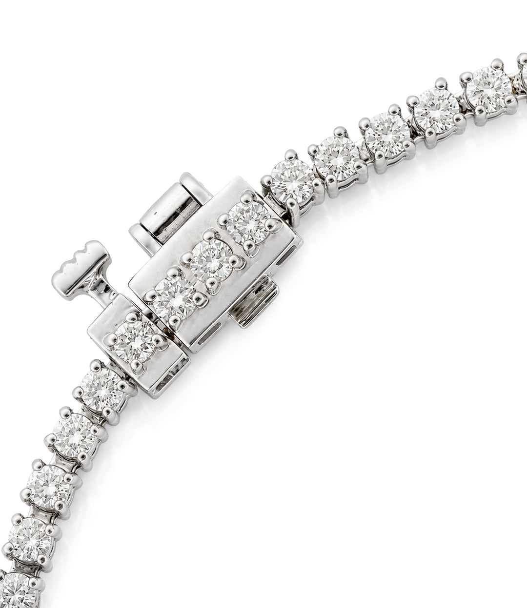 10kt White Gold Lab Grown Diamond Tennis Bracelet