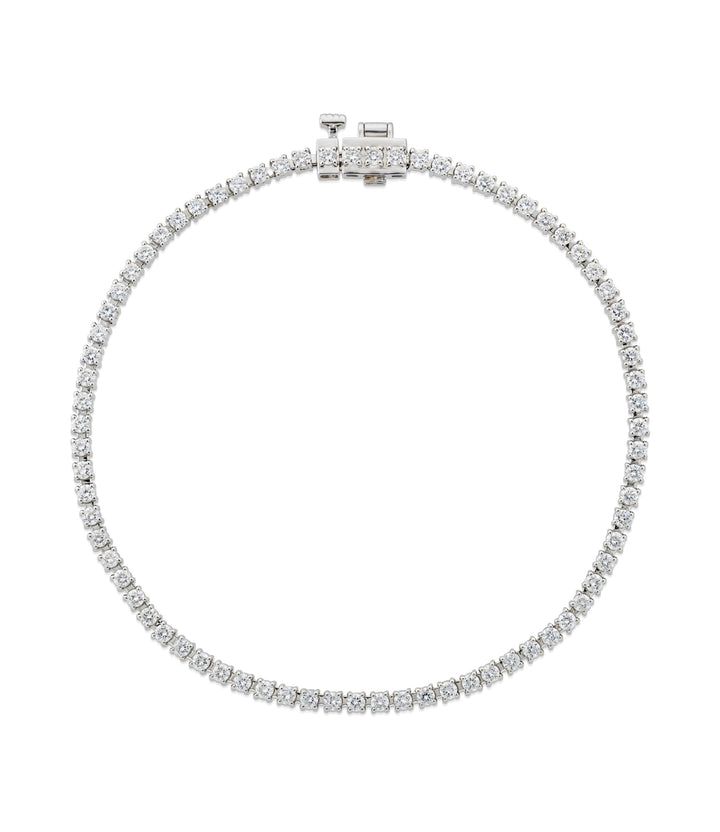 10kt White Gold Lab Grown Diamond Tennis Bracelet