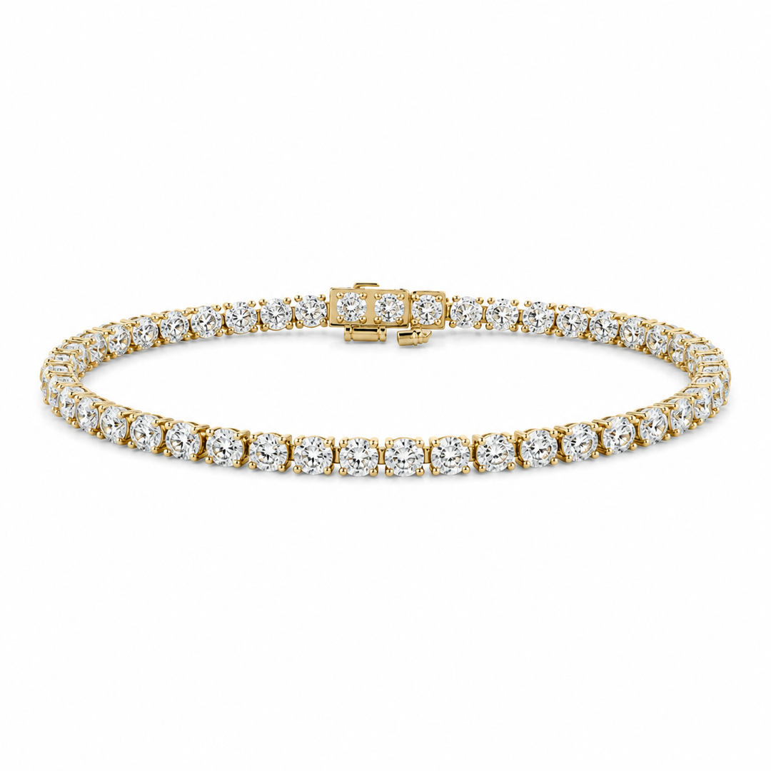 10kt White Gold Lab Grown Diamond Tennis Bracelet