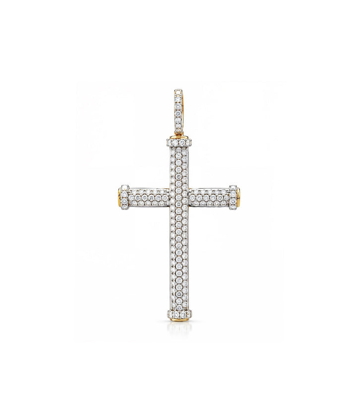 10kt Yellow Gold Diamond Cross Pendant