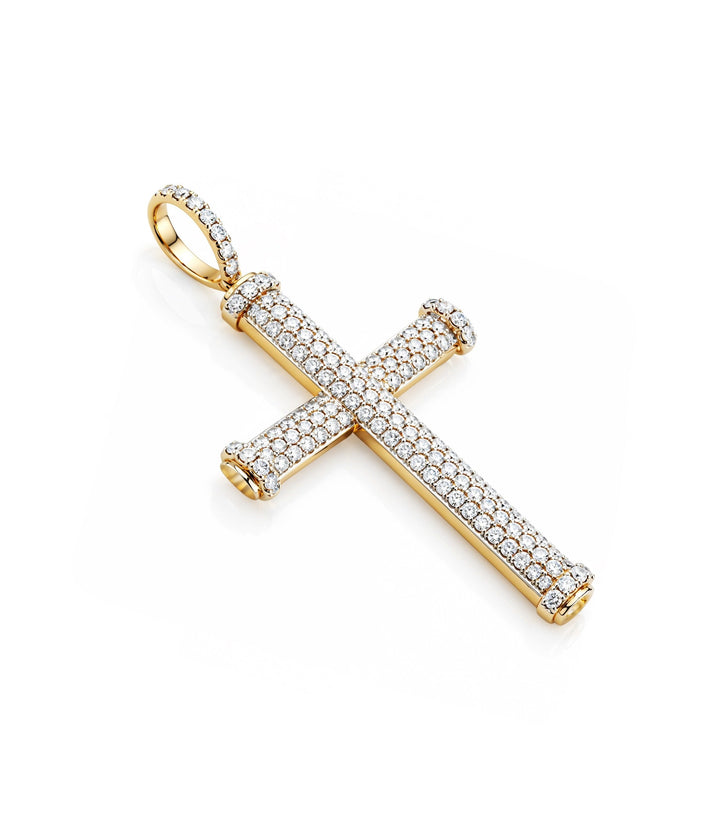 10kt Yellow Gold Diamond Cross Pendant