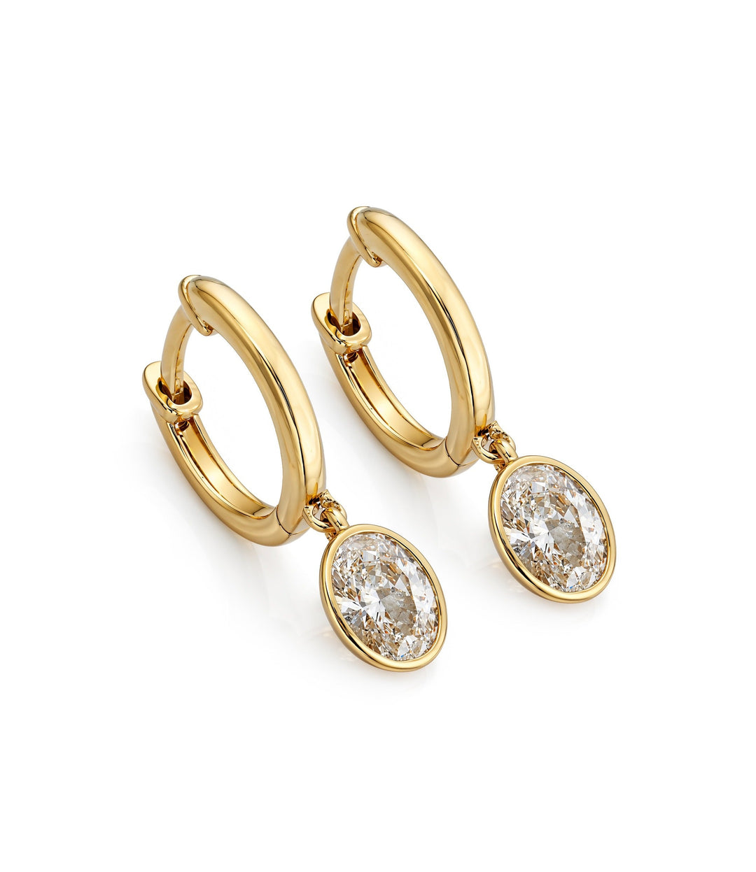 10kt Yellow Gold Lab Grown Diamond Earrings