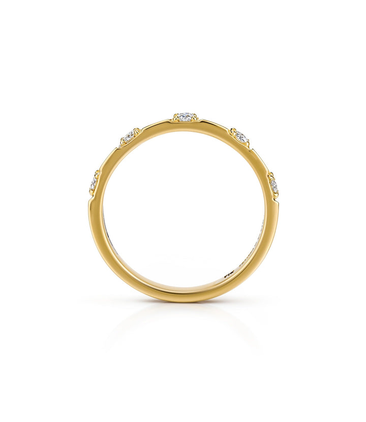 10kt Yellow Gold Maple Leaf Diamond Ring