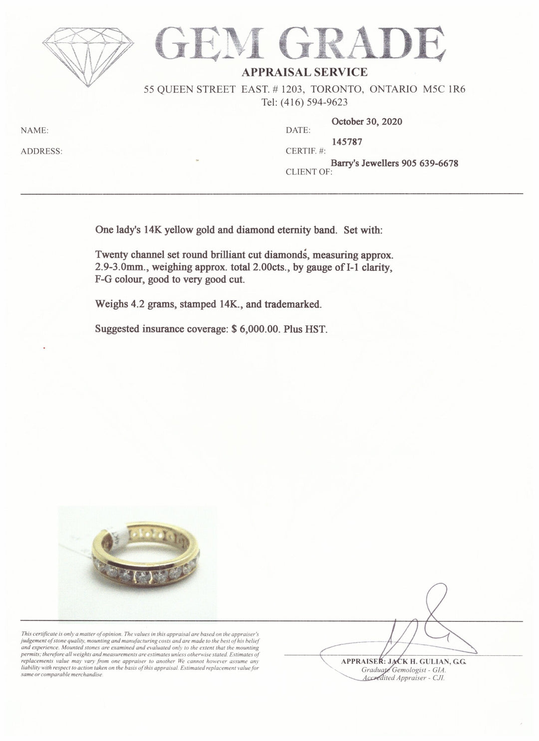 14kt Diamond Eternity Band