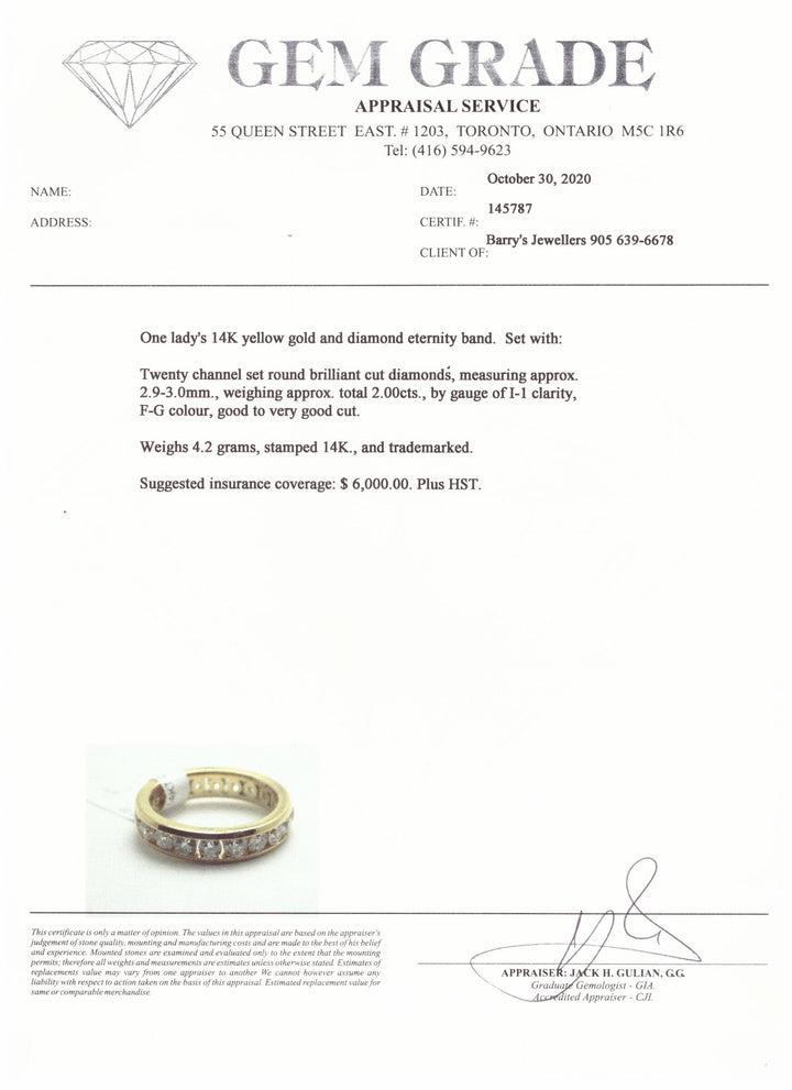 14kt Diamond Eternity Band
