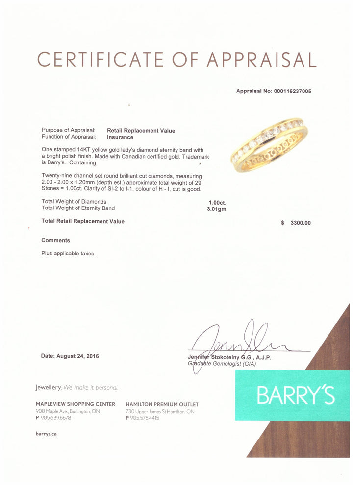 14kt Diamond Eternity Band