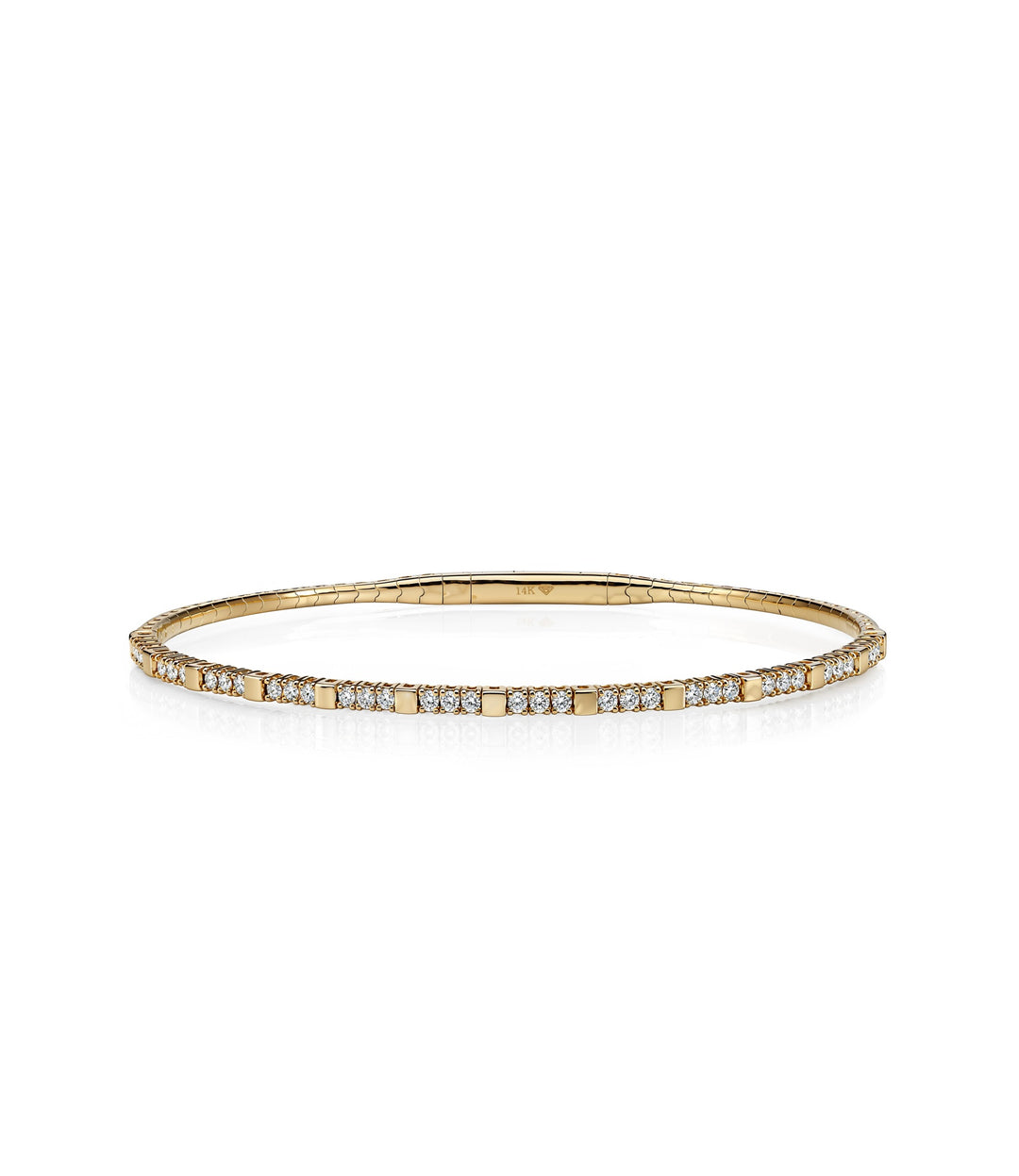 14kt Diamond Flex Bangle