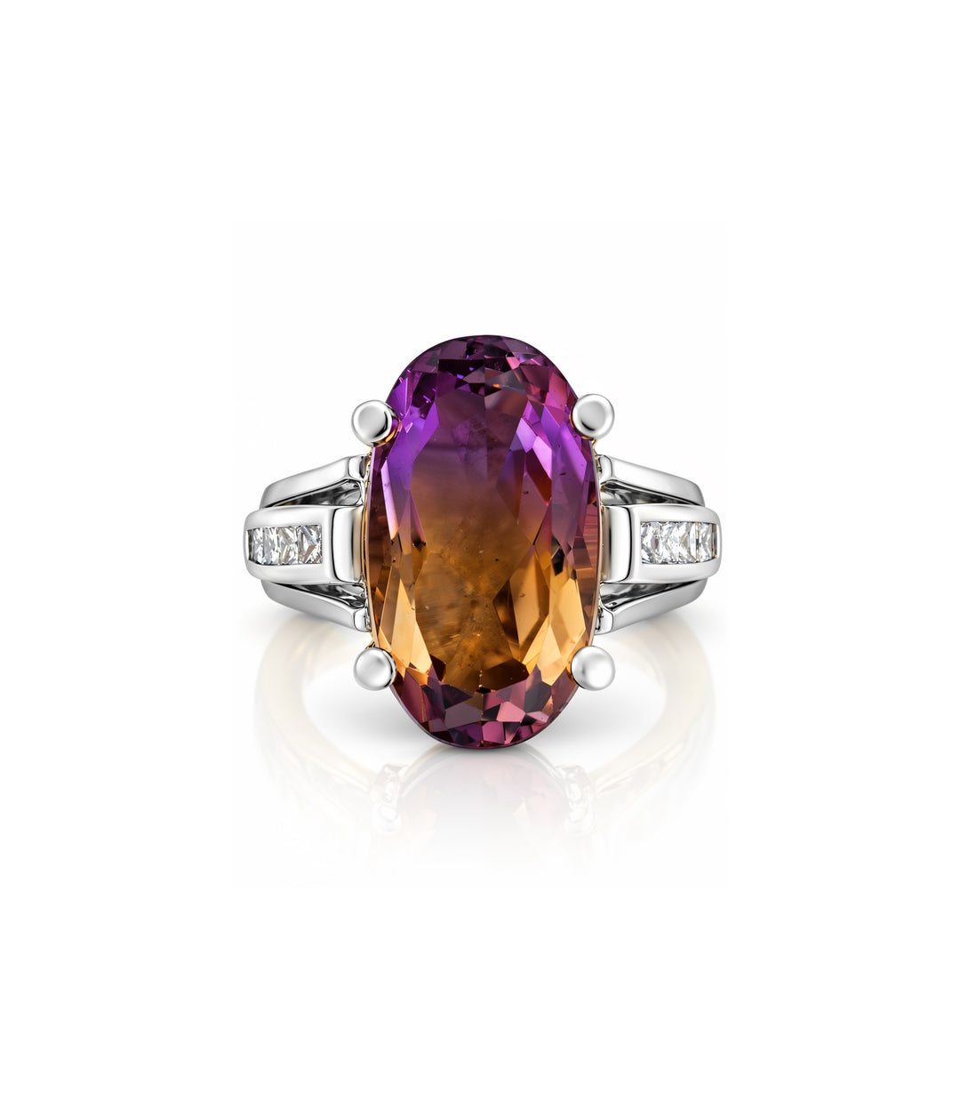 14kt Estate Ametrine Diamond Ring