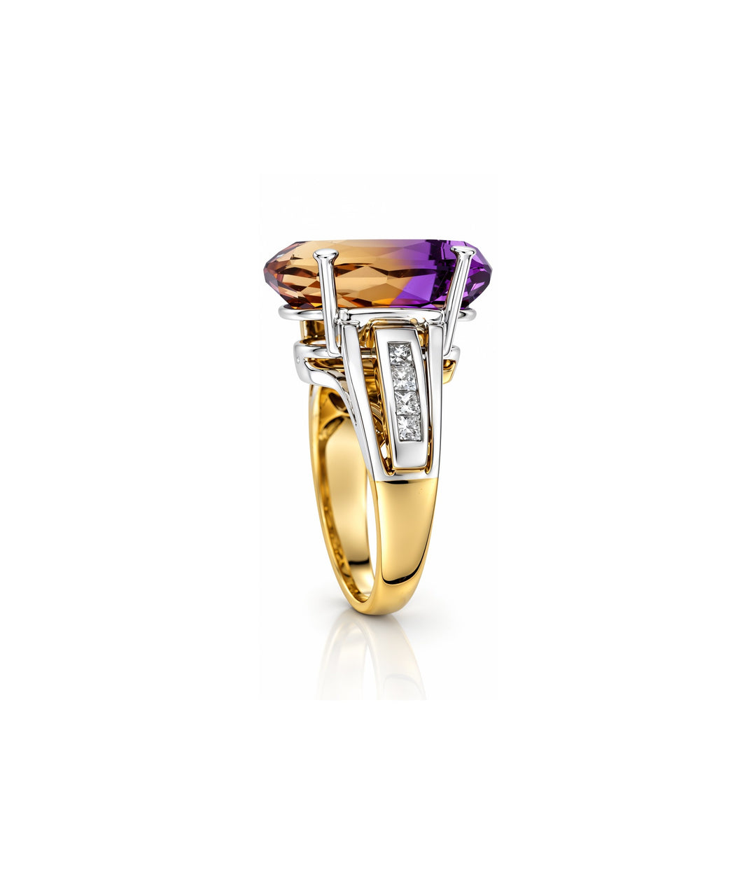 14kt Estate Ametrine Diamond Ring
