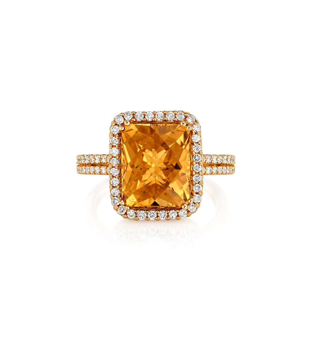 14kt Estate Citrine Diamond Ring