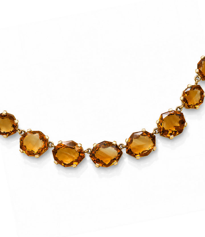 14kt Estate Citrine Necklace