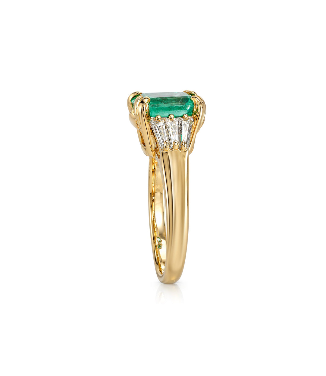 14kt Estate Emerald Diamond Ring