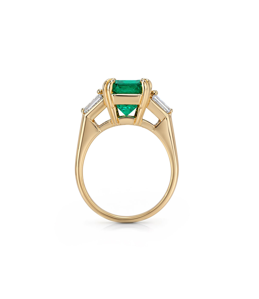 14kt Estate Emerald Diamond Ring
