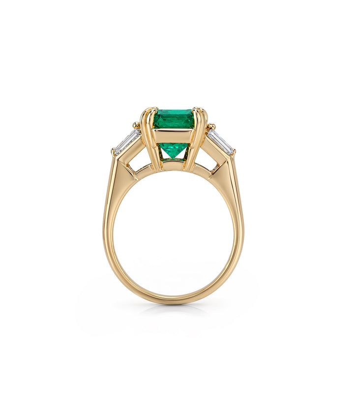14kt Estate Emerald Diamond Ring