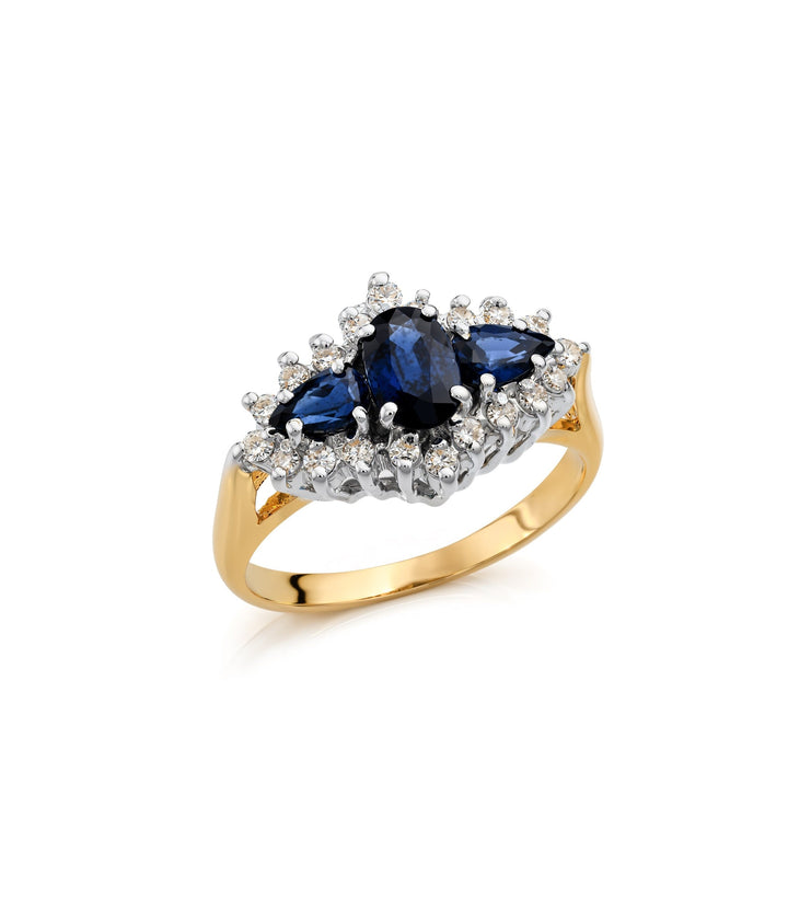 14kt Estate Sapphire Diamond Ring