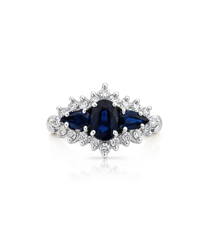 14kt Estate Sapphire Diamond Ring