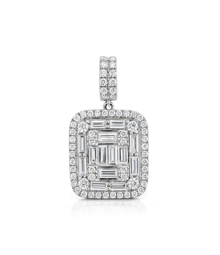 14kt Estate White Gold Diamond Pendant