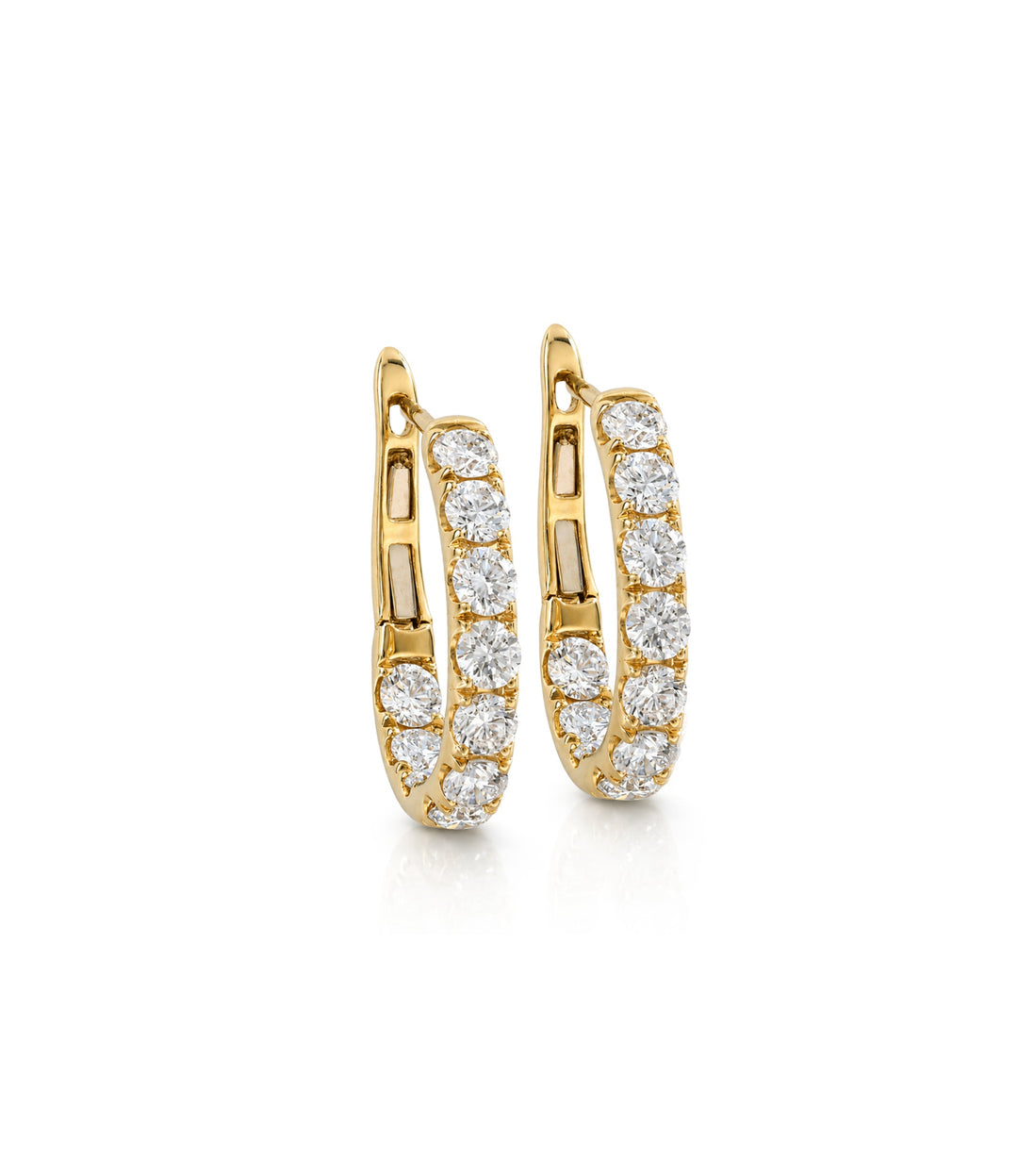 14kt Yellow Gold Lab Grown Diamond Earrings