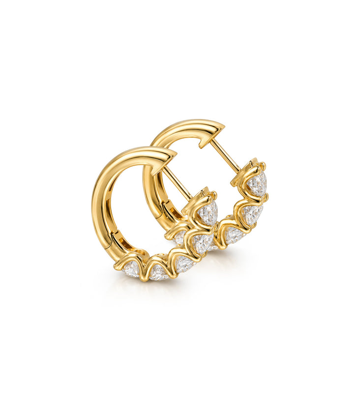 14kt Lab Grown Diamond Hoop Earrings