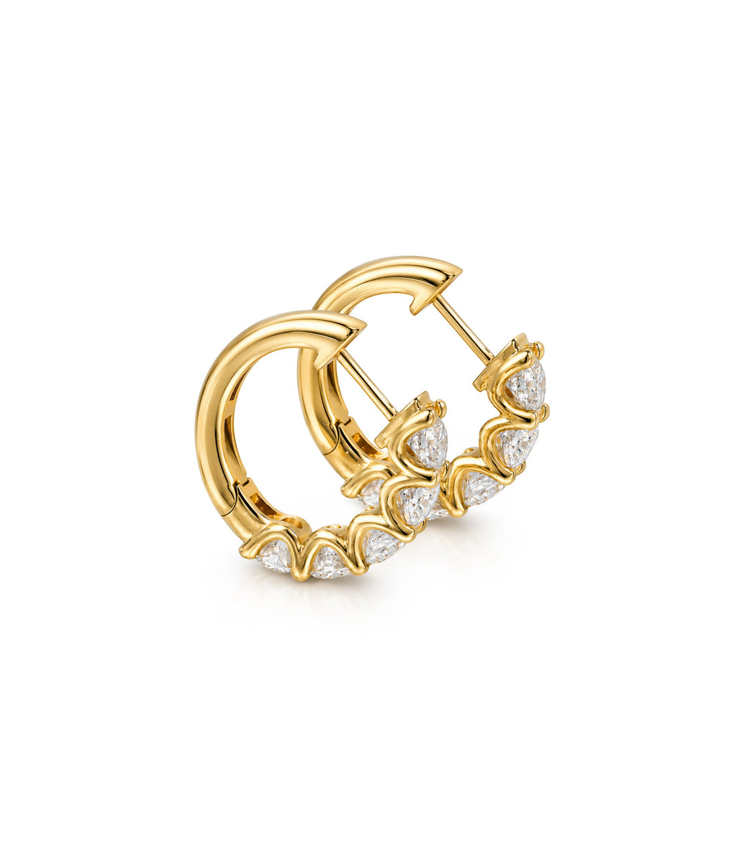 14kt Lab Grown Diamond Hoop Earrings