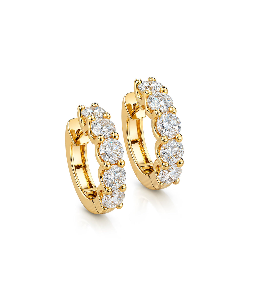 14kt Lab Grown Diamond Hoop Earrings