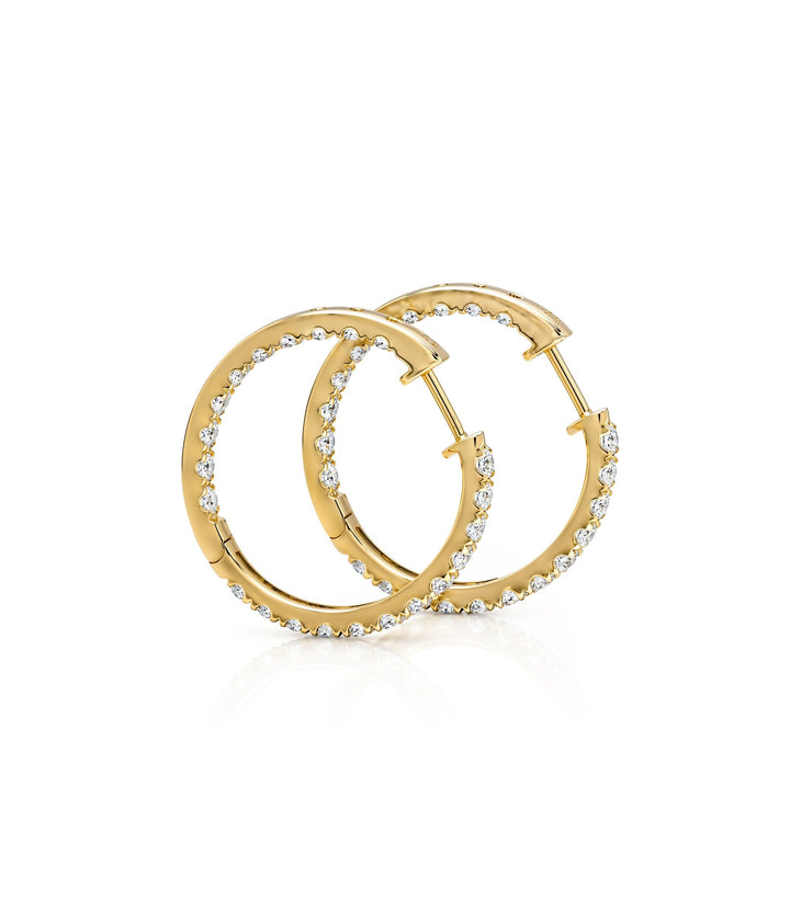 14kt Lab Grown Diamond Hoop Earrings