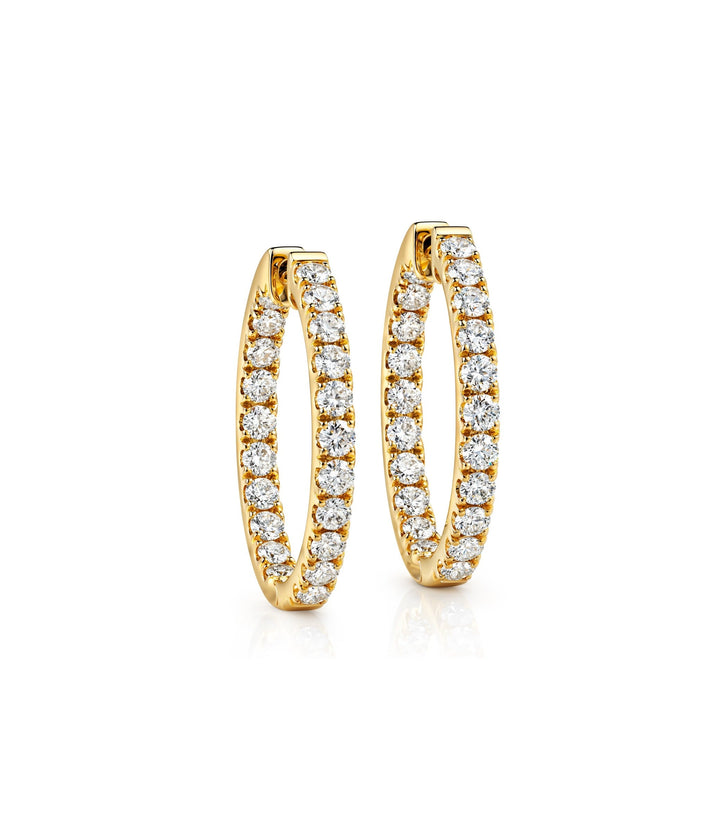 14kt Lab Grown Diamond Hoop Earrings