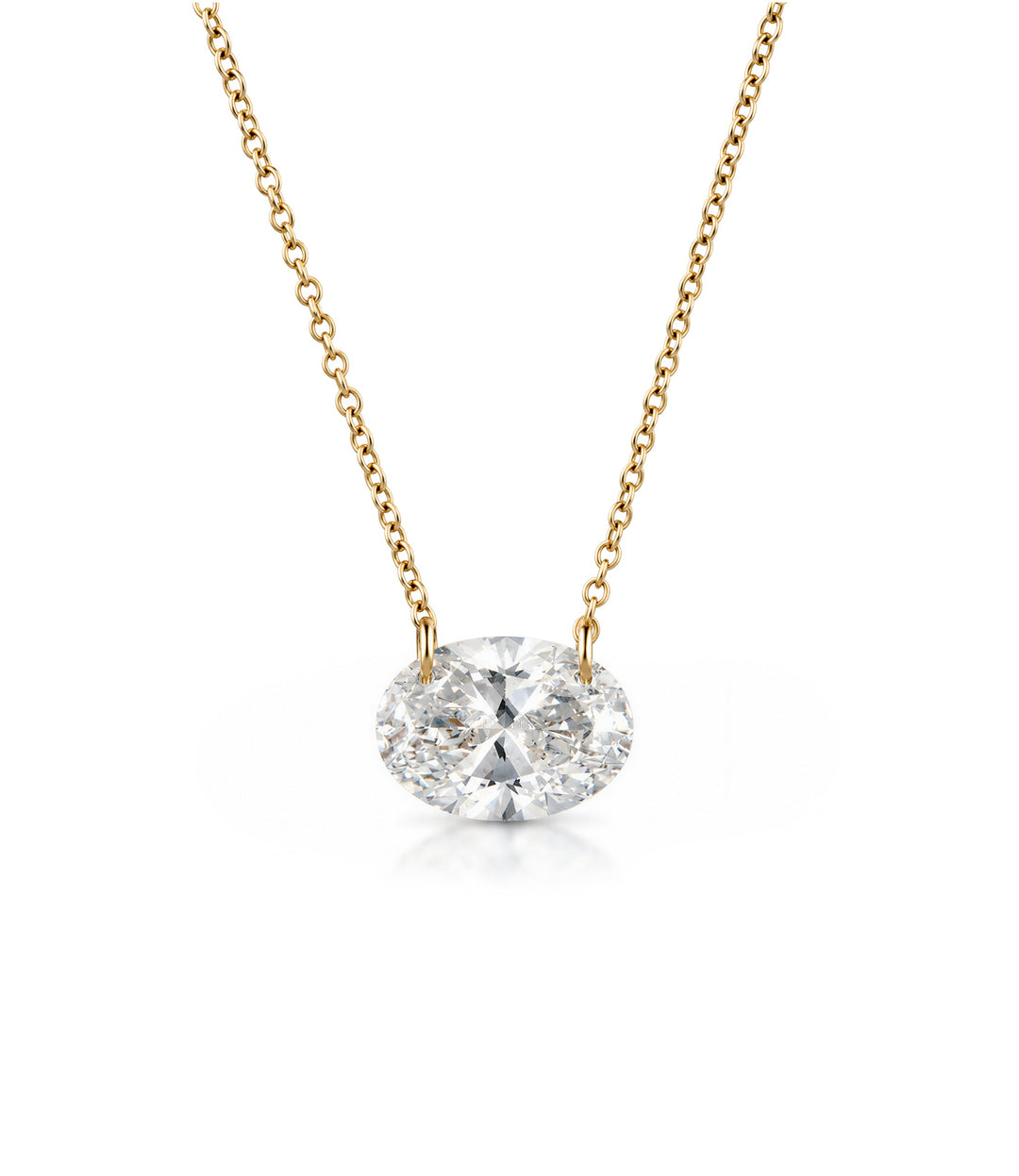 14kt Lab Grown Diamond Solitaire Necklace