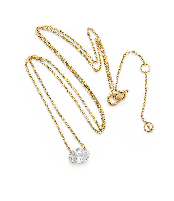 14kt Lab Grown Diamond Solitaire Necklace