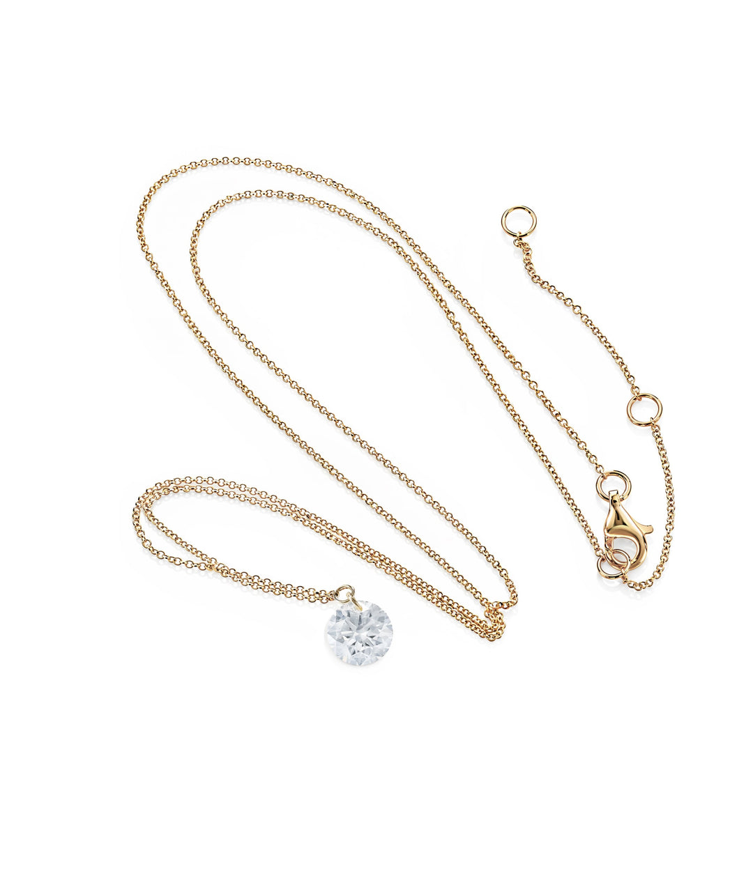 14kt Lab Grown Diamond Solitaire Necklace