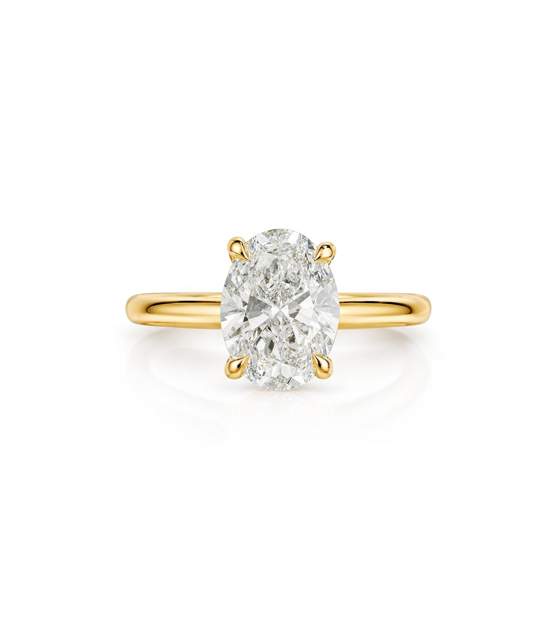 14kt Lab Grown Oval Diamond Ring