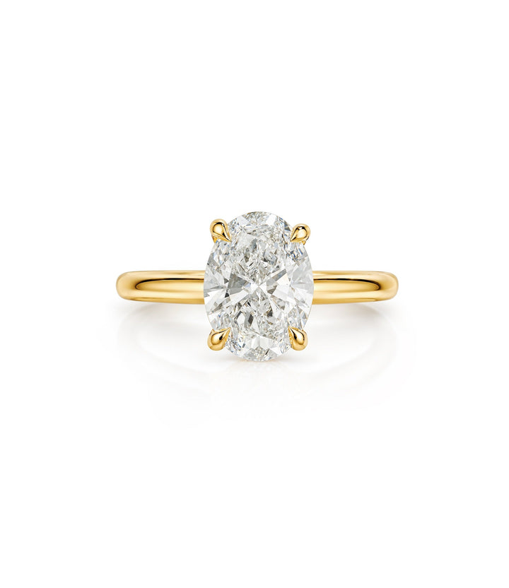 14kt Lab Grown Oval Diamond Ring