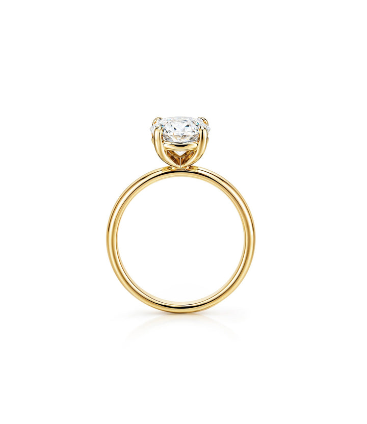 14kt Lab Grown Oval Diamond Ring