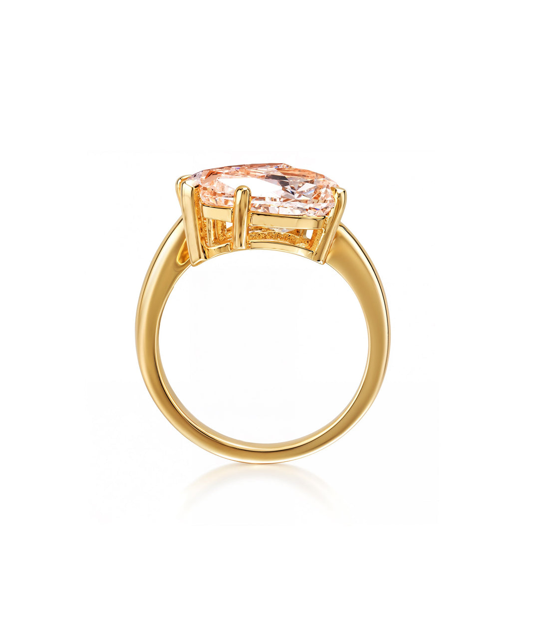 14kt Lab Grown Pink & White Diamond Moi et Toi Ring