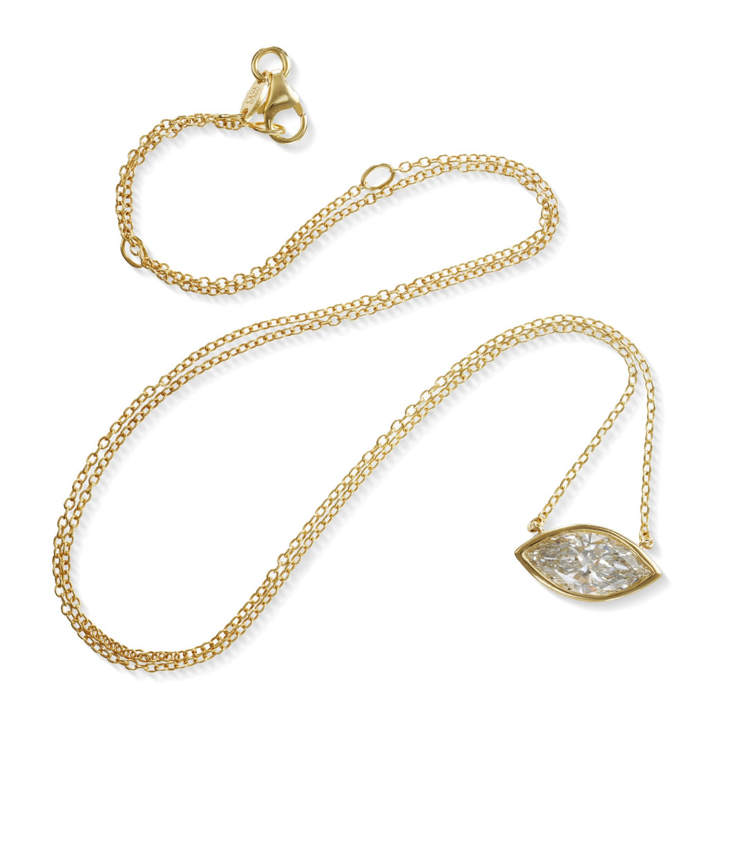 14kt Marquise Lab Grown Diamond Necklace