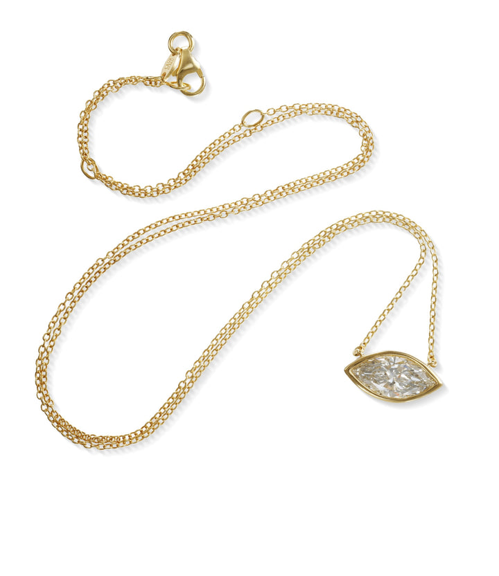 14kt Marquise Lab Grown Diamond Necklace