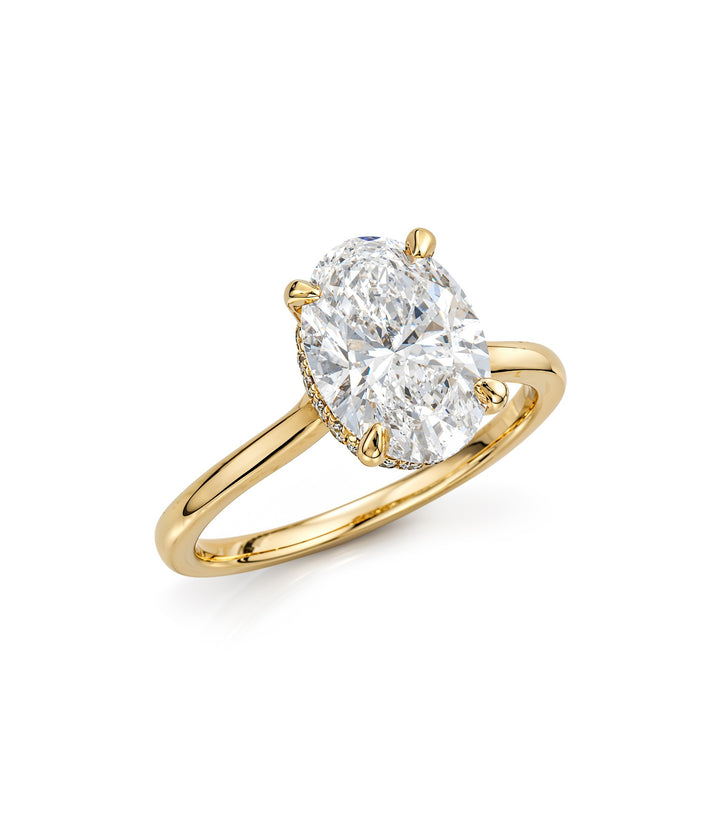 14kt Oval Lab Grown Diamond Ring