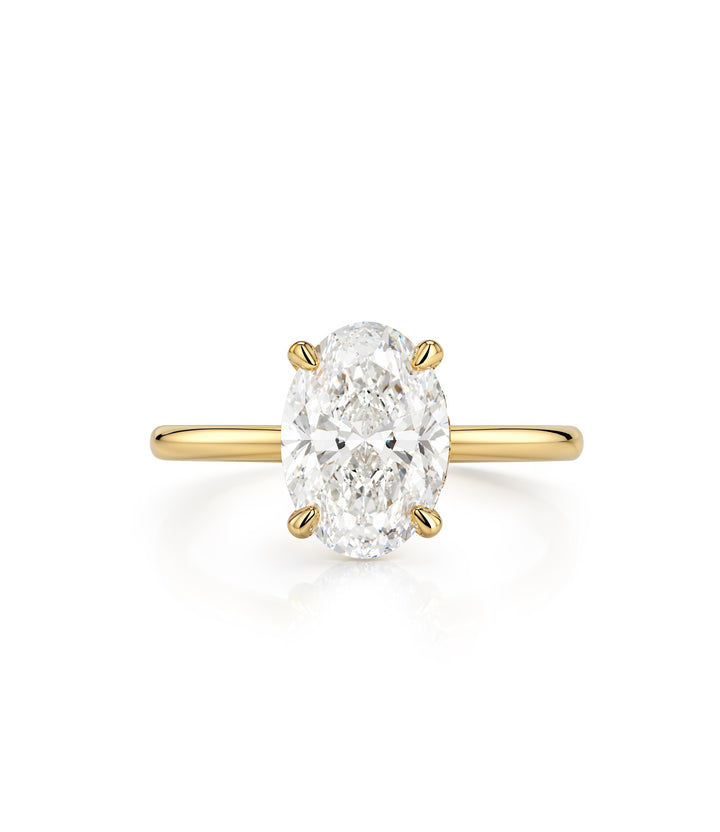 14kt Oval Lab Grown Diamond Ring