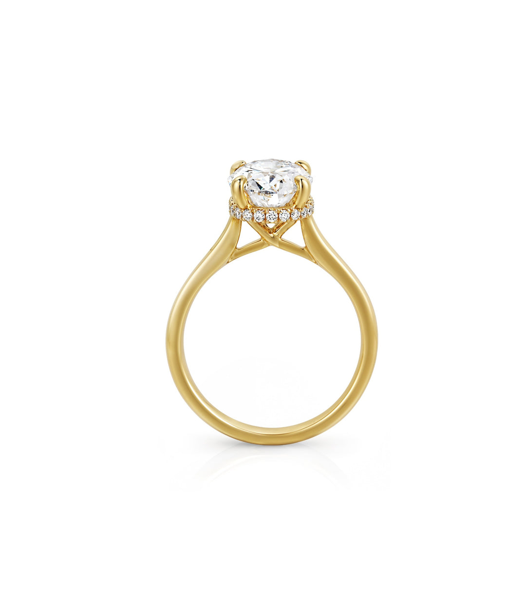 14kt Oval Lab Grown Diamond Ring