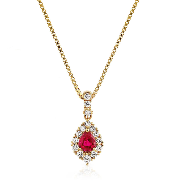 14kt Ruby Diamond Necklace