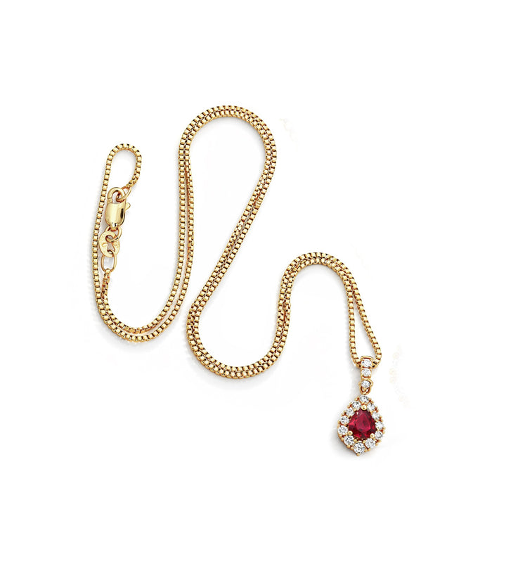 14kt Ruby Diamond Necklace