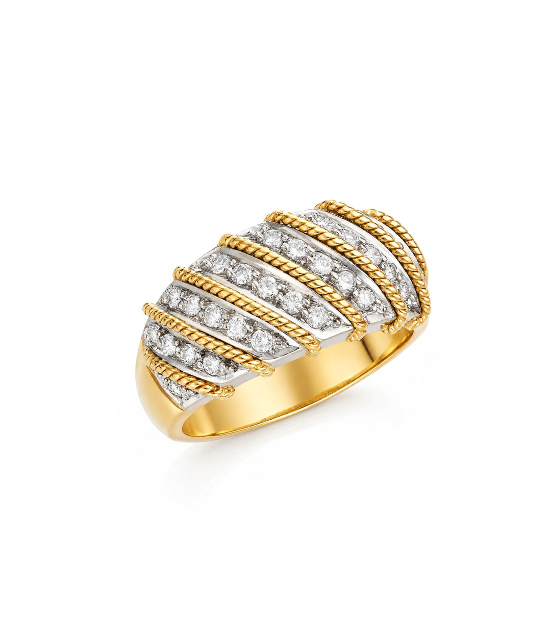 14kt Two-Tone Estate Diamond Ring