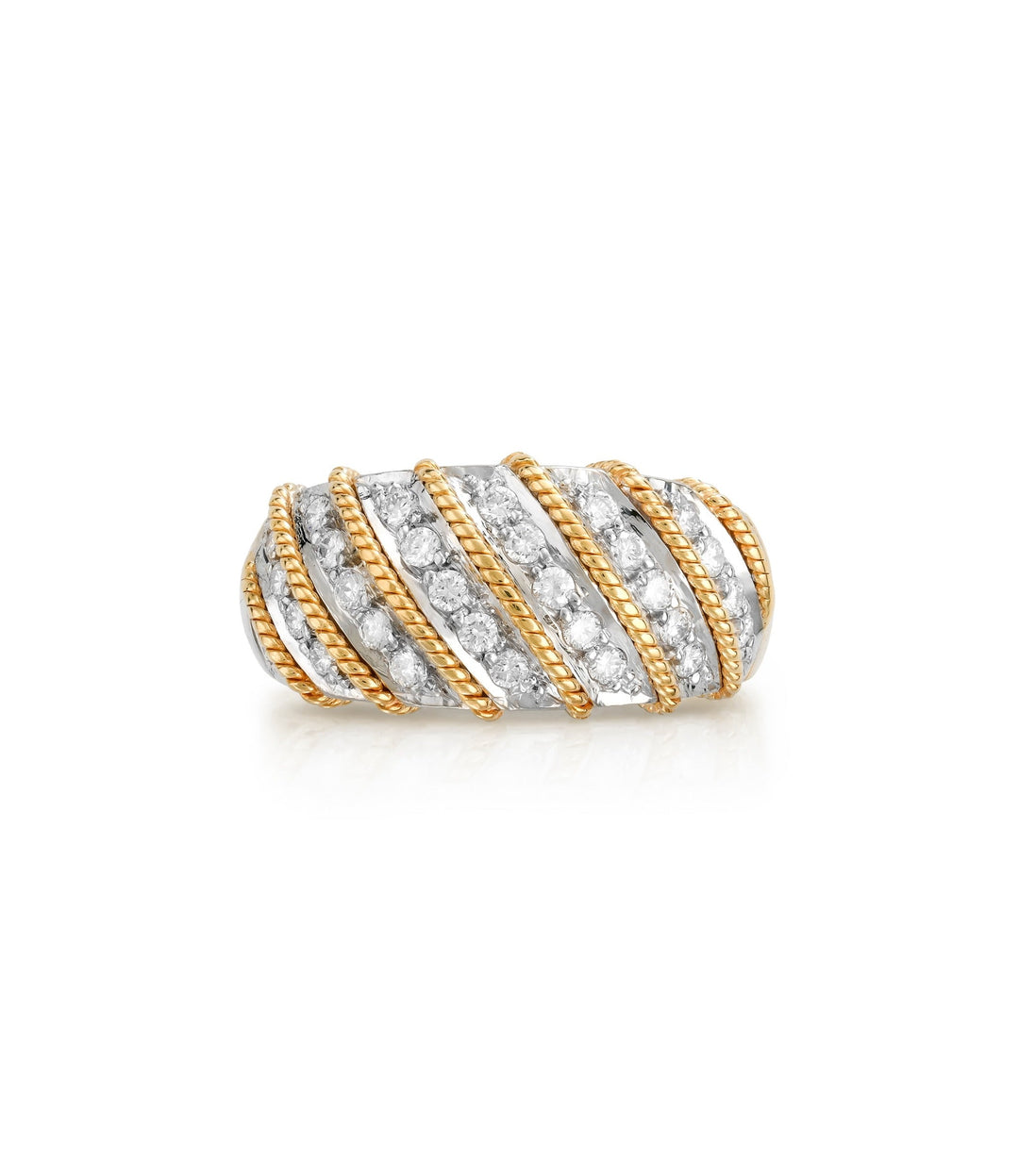 14kt Two-Tone Estate Diamond Ring